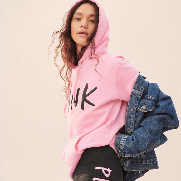 NWOT PINK pullover hoodie - Picture 2 of 4